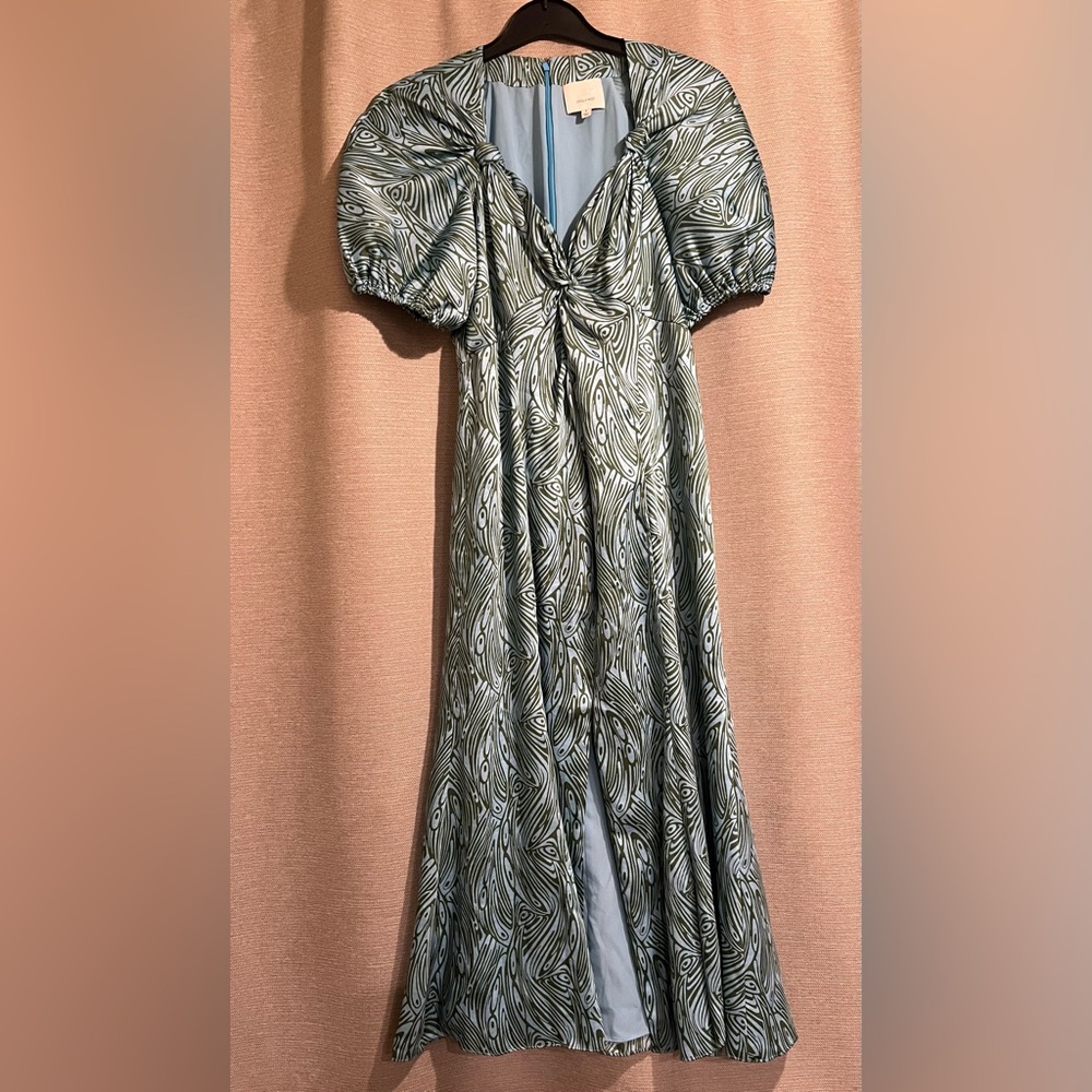 cinq a sept Green Swirl Midi Dress - Picture 3 of 16
